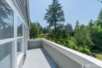 View from primary bedroom balcony.