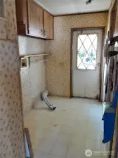 Laundry Room w/ "back" door.