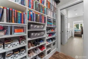 Large walk-in closet located off the primary bedroom, lots of space!
