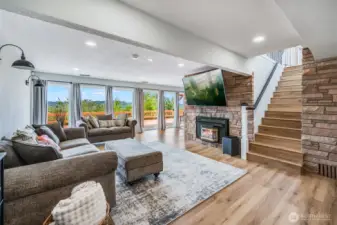 Stairs leading to bonus room- lower level