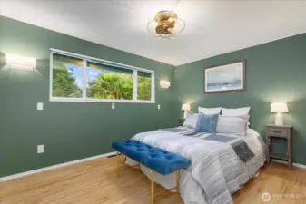 The primary bedroom.