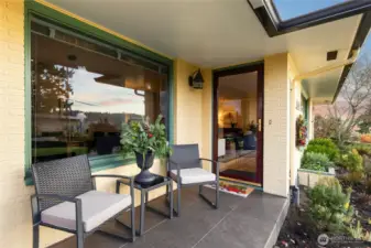 A great spot upfront to enjoy the view and dramatic sunset