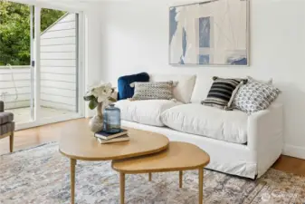 The home has a 2023 installed ductless heat pump with 4 head units for energy efficient heating and cooling.