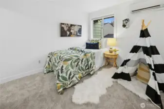 The second bedroom features a walk-in closet.