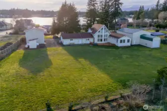 Just across from Island Lake, this home enjoys views of the lake from some spots, and easy access just across the lake via the public park and ramp