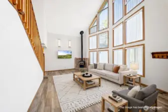 Virtually staged to give you and idea of how this space looks when furnished.