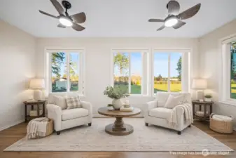 One idea of how you could furnish this space