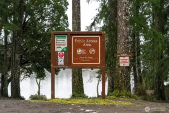 Lake access is close by for your water toys