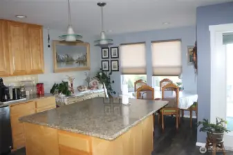 Kitchen, with eating area and views