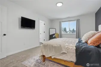 Primary bedroom view two, your ensuite bath is upper left.