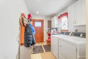 Large, functional mud room, and laundry area!