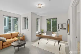 Family room **Virtually staged**