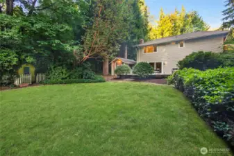 expansive backyard & deck