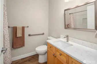 Newly remodeled main floor bathroom