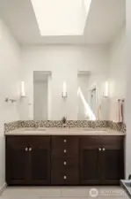 lots of natural light with the beautiful skylight