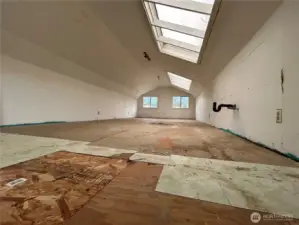 Upstairs, shop