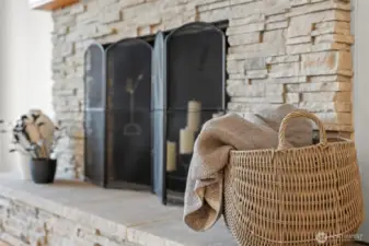 Cozy Up by the Wood Burning Fireplace