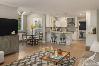 Open Floor Plan from Kitchen to Family Room