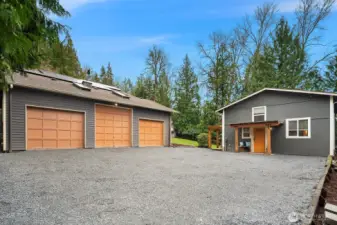 3 car garage and the detached ADU.
