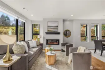 Surrounded by walls of windows for great natural light