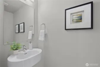 Downstairs powder room