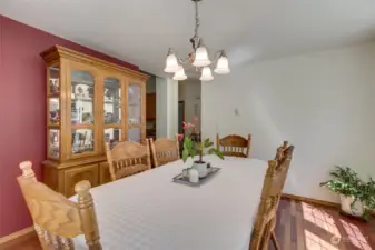 Dining room has lots of open space