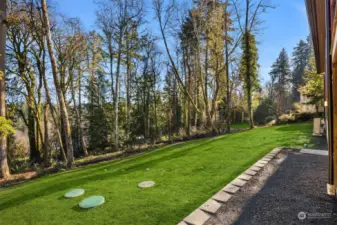 The builder has installed sod to start off your landscaping journey. With .49 acres, the possibilities are endless: vegetable and flower gardens, sauna - so many choices! Beautiful sunlight and a natural woodland setting beyond the law lends to privacy.