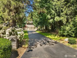 Access to the property is via a long and grand main entrance that gives the feel of entering a large estate.