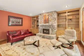 Home designed with the warmth and comfort of family in mind and featuring a welcoming family room.