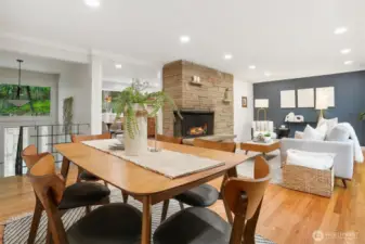 Recently refinished hardwood floors in upper level.