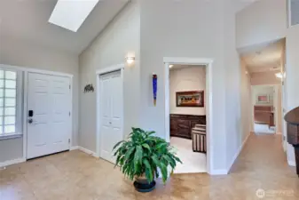 Office or 3rd bedroom off entry