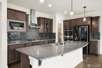 Gourmet kitchen with true double ovens