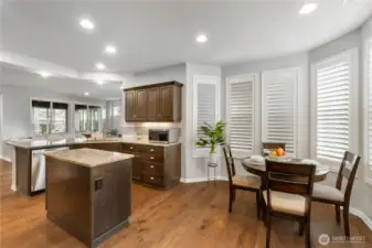 Check out the wide-louver shutters (which can be found throughout the home). Really impressive, functional and stylish.