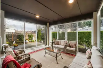 Completely enclosed with highest quality materials and craftsmanship, this may well become your favorite space. Summer begs for open yet screened walls. Your home will literally smell like a rose as breezes waft into the best room in the house!