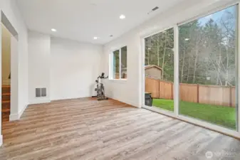 Bonus room lower floor