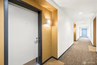 Light & bright hallways lead to your private entrance.