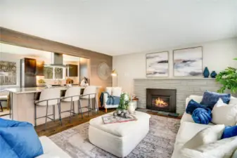 Bar seating for those informal dinners, late nights and early mornings.