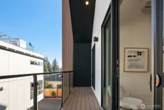 Private balcony off primary bedroom