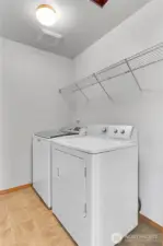 Utility room on upper floor