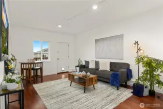 downstairs bonus room area with radiant heat in the floors