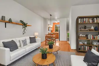 Room virtually staged.