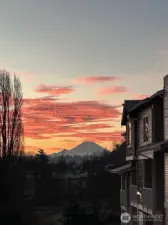 Gorgeous Mt. Rainier and sunset views.