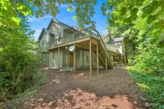 Room for a small fenced yard, dog run, or trampoline.