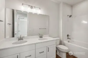 Shared Bathroom - Picture not of actual home