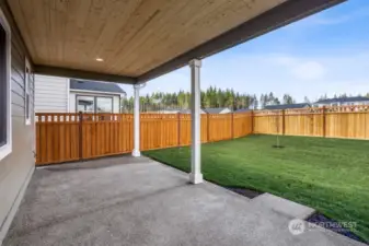 Covered patio - Picture not of actual home