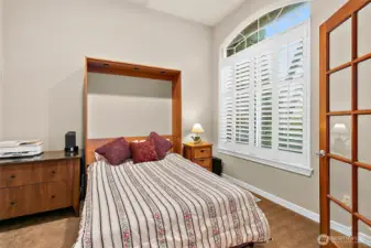 Downstairs den/office, with Murphy bed.