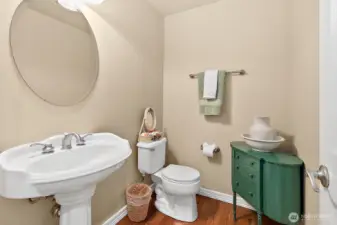 Half bathroom downstairs.