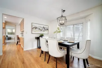 dining area and kitchen