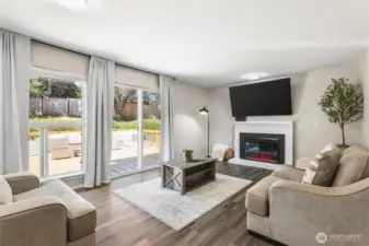 Living room with TONS of natural light.