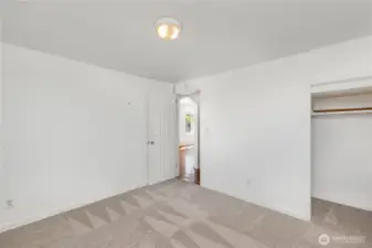 Another angle showing the closet space.